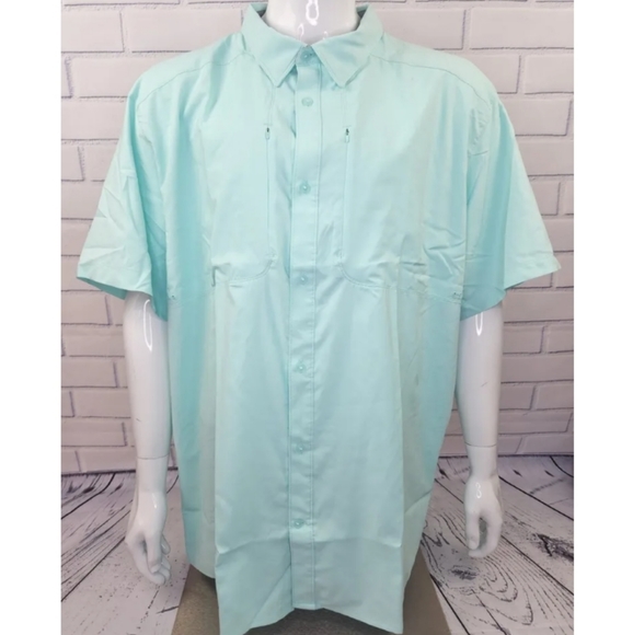 Under Armour Men's 3XL Tide Chaser 2.0 Fish Short Sleeve Aqua UPF 30+ Shirt - Picture 11 of 16